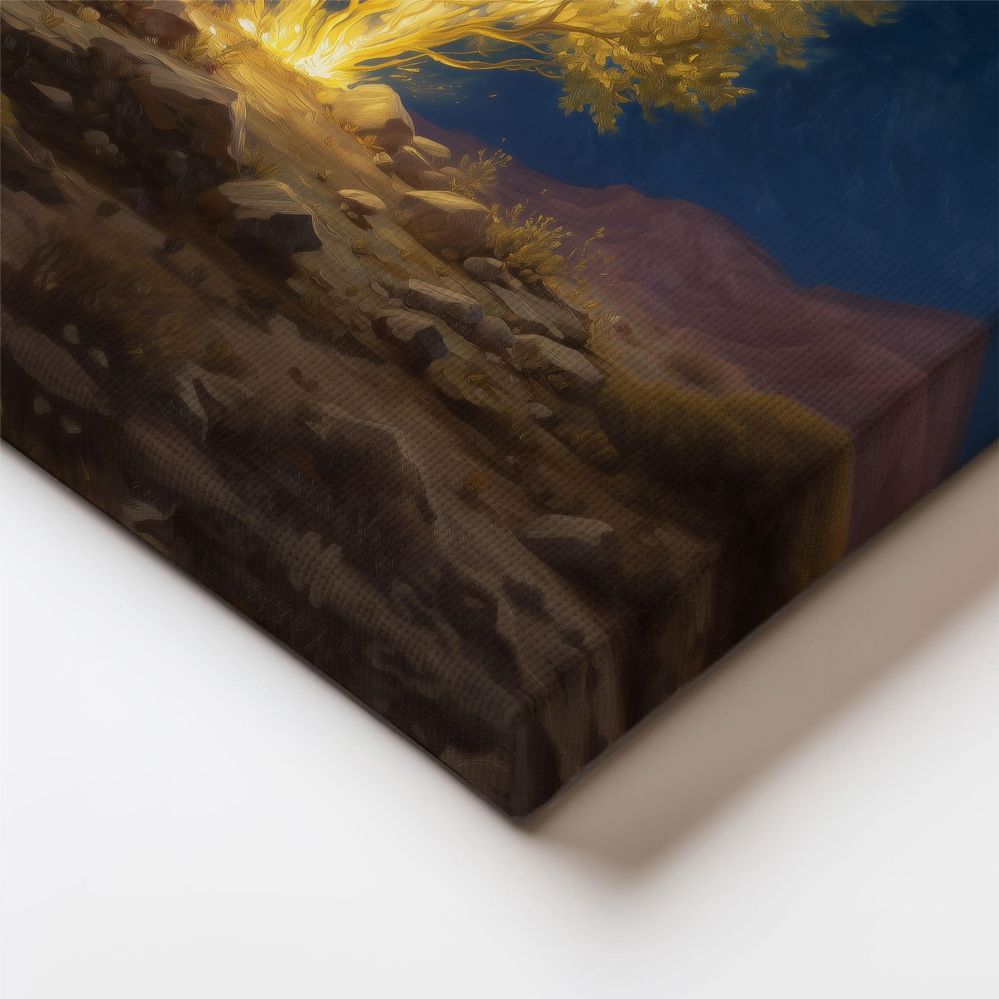 The Burning Bush – Moses canvas wall art, biblical Christian painting for home decor by Faith Worldwide.