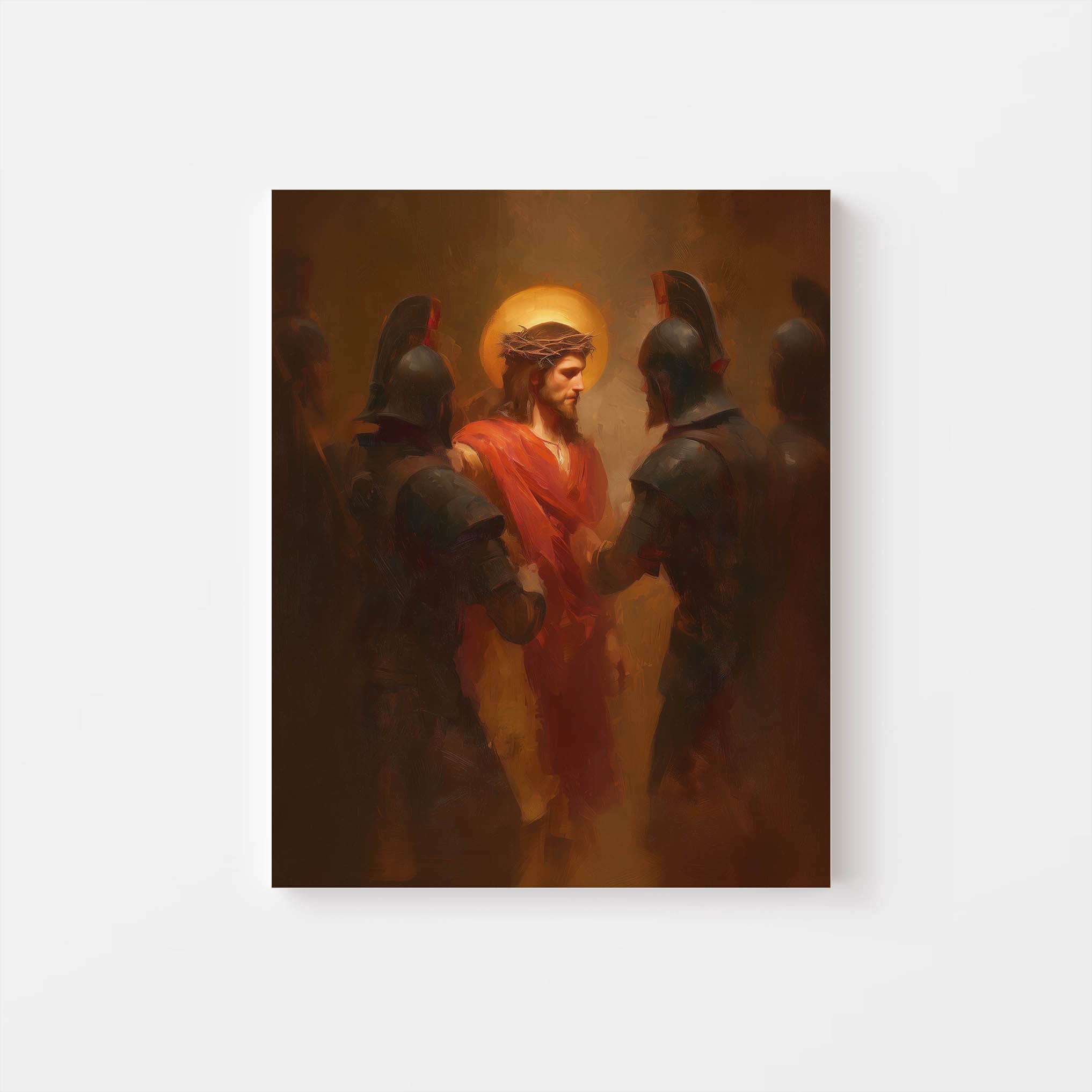 The Crown of Thorns – Jesus Christ oil painting as Christian wall art, powerful faith-inspired artwork by Faith Worldwide