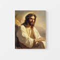 Christian portrait canvas of Jesus with crown of thorns – powerful faith-inspired depiction of sacrifice and redemption
