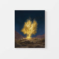Burning Bush artwork mockup – Moses biblical painting as Christian wall art poster or canvas.